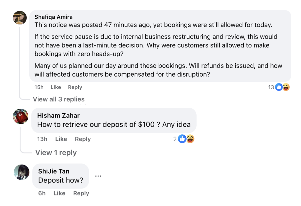 shariot pausing rental service